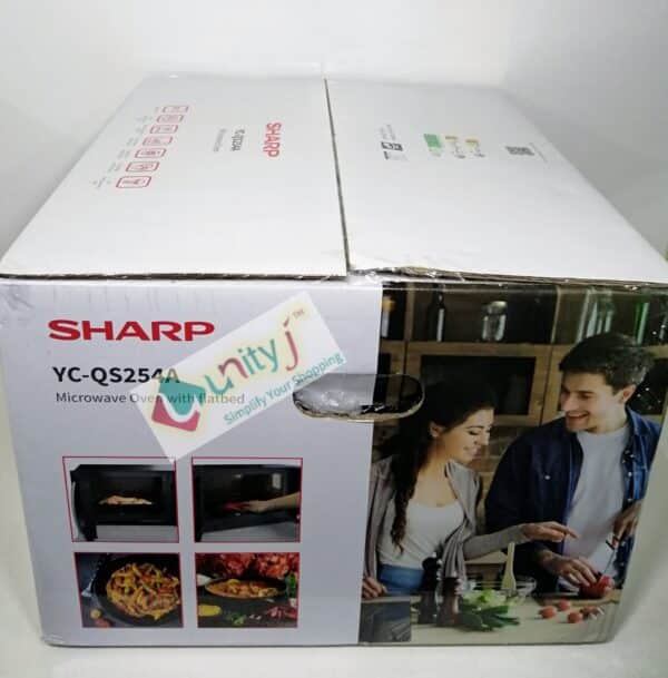 SHARP YC-QS254AU-B 25 Litre 900W Digital FLATBED Microwave, 10 Power ...